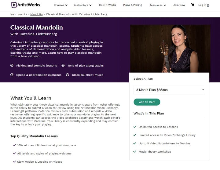 ArtistWorks Caterina Lichtenberg Mandolin Lessons Review