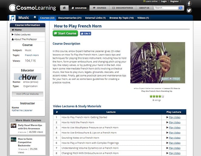 cosmolearning Learn French Horn Online