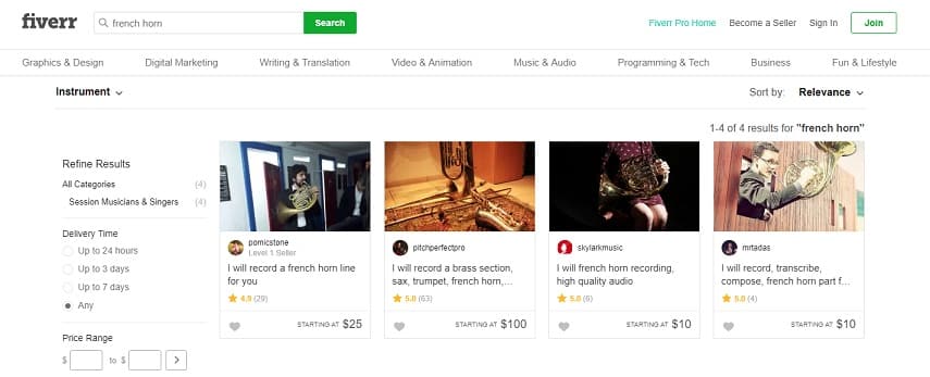 fiverr Learn French Horn Online