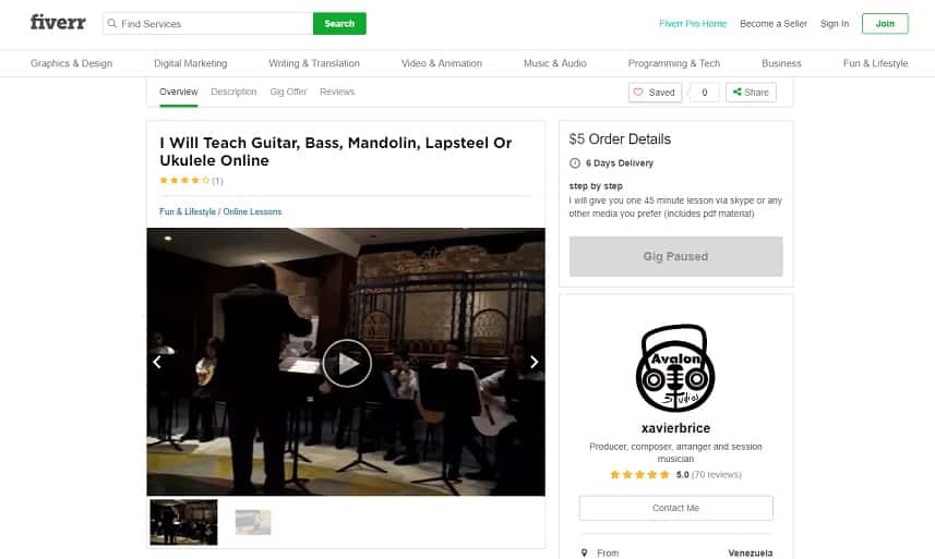 fiverr Learn Mandolin Online