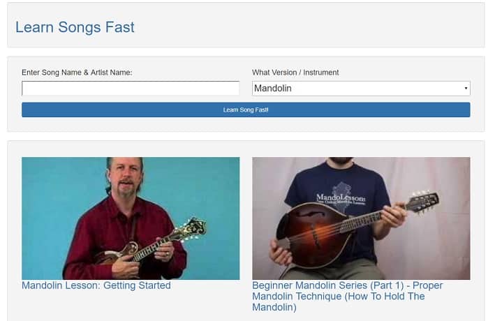 learnsongsfast Learn Mandolin Online