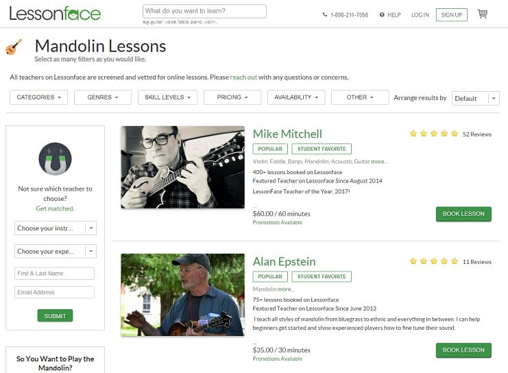 lessonface Learn Mandolin Online