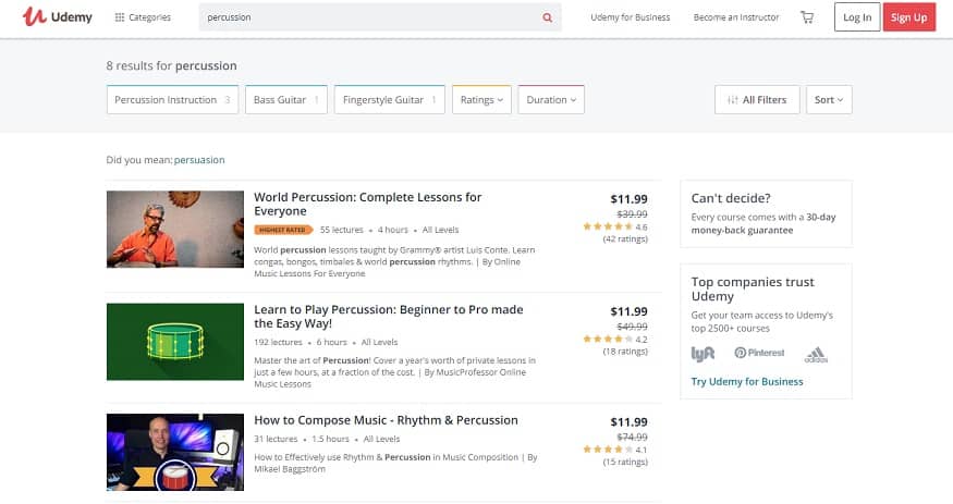 udemy Learn Percussion Online