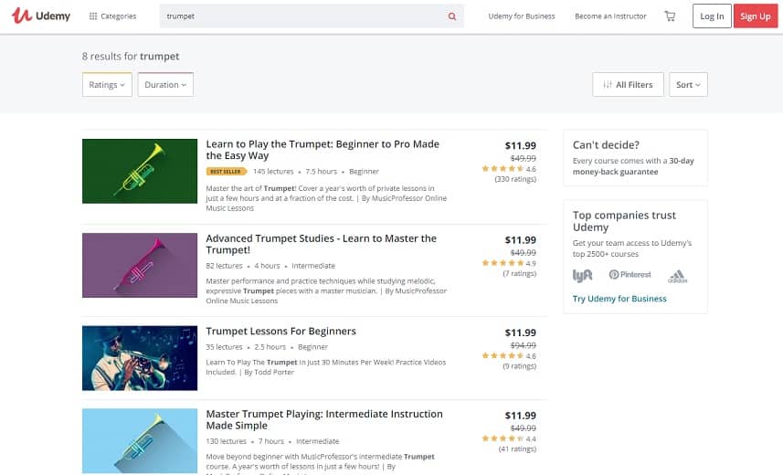 udemy Learn Trumpet Online