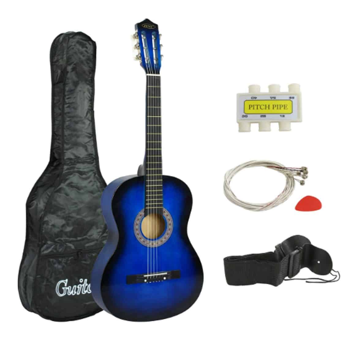 ZENY 38” Acoustic Guitar Full Size Beginners Package Kit