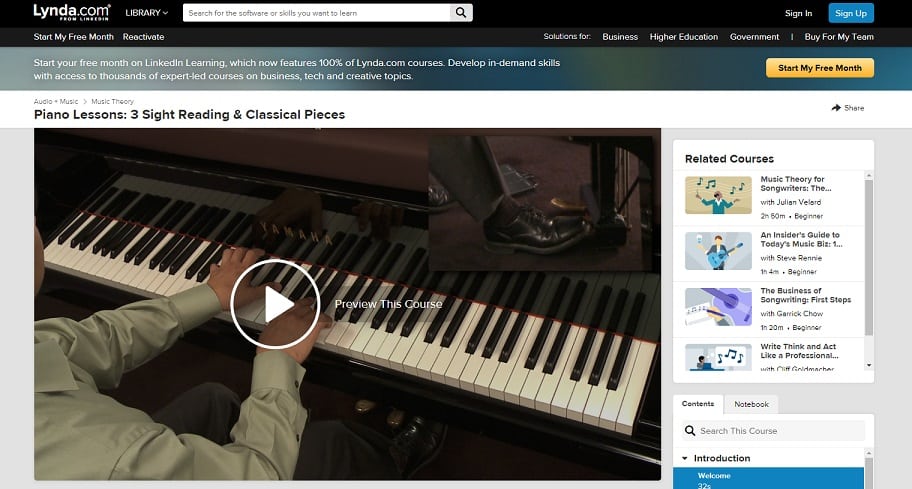 Lynda Course 2 Classical Piano Lessons for Beginners