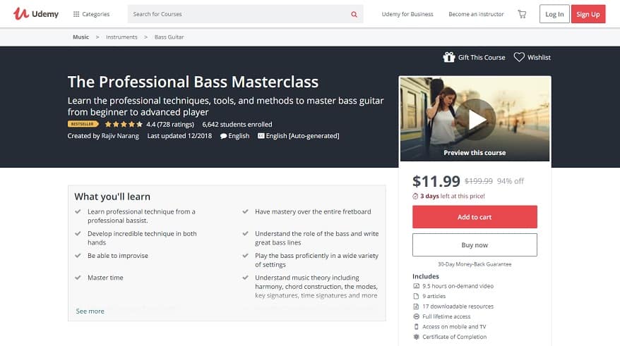 udemy-course-1 Bass Guitar Lessons for Beginners
