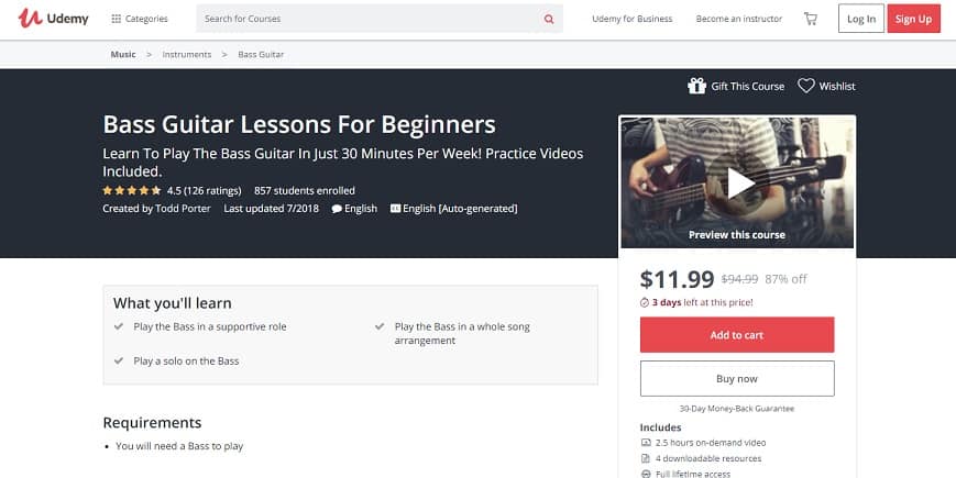 udemy-course-2 Bass Guitar Lessons for Beginners