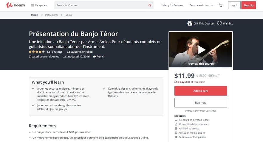 udemy-course-3 Banjo Lessons for Beginners