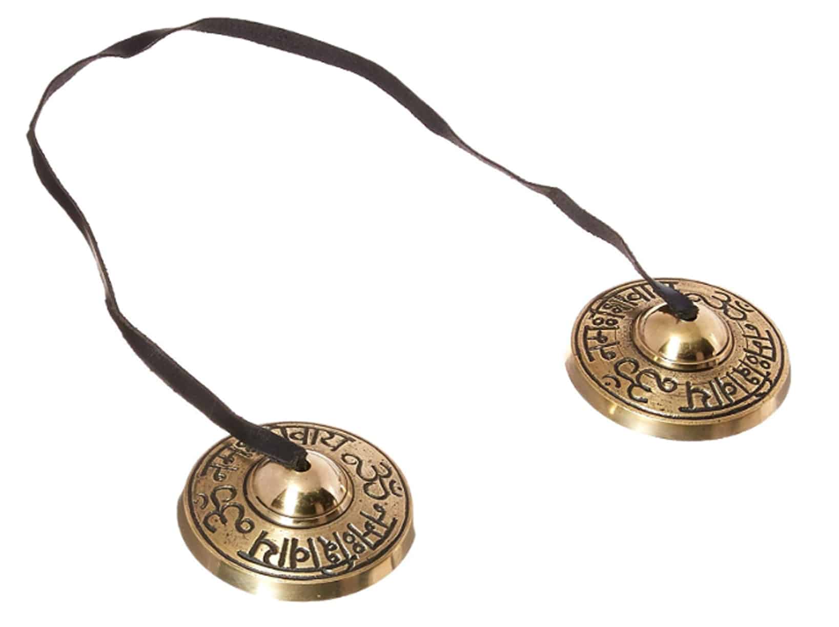 Om Nama Shiva Tingsha Cymbals 2.5 inch diameter