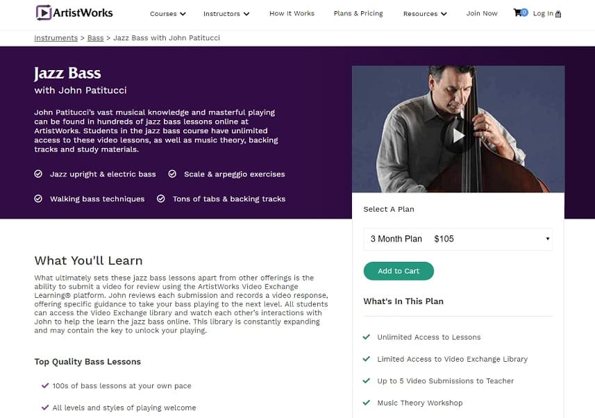 Artistworks John Patitucci Jazz Bass Lesson Review