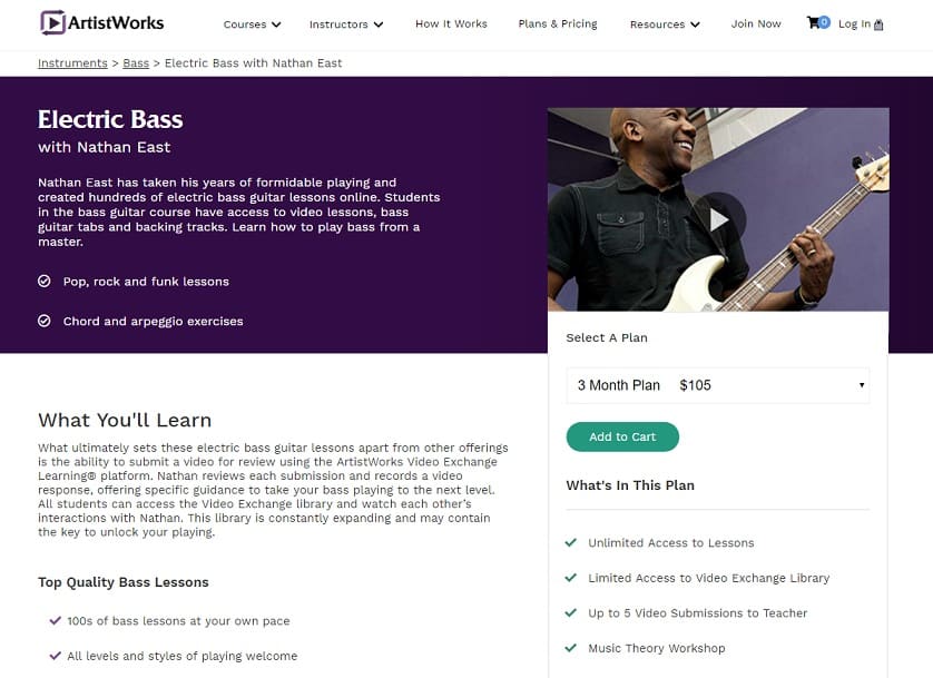 Artistworks Nathan East Electric Bass Lesson Review