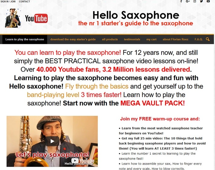 hellosaxophone Saxophone Lessons for Beginners