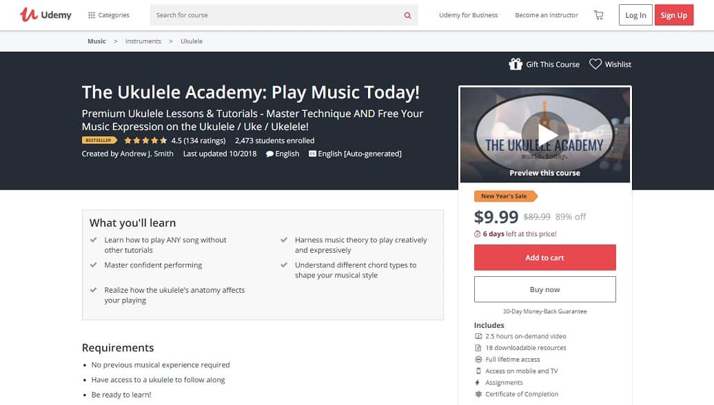 udemy-course-1 Ukulele Lessons for Beginners