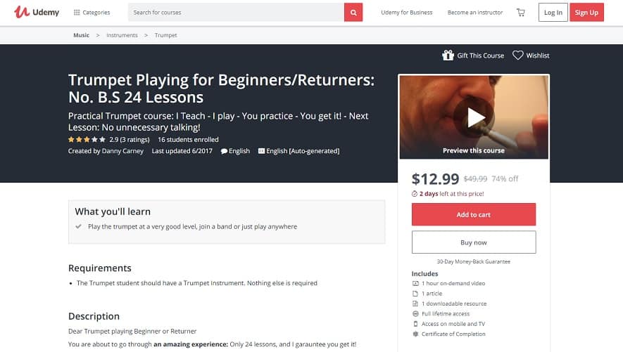 udemy-course-3 Trumpet Lessons for Beginners
