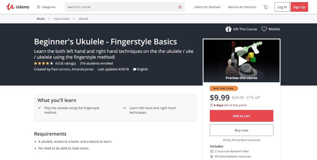 udemy-course-5 Ukulele Lessons for Beginners