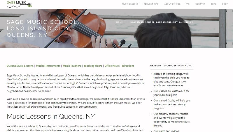 Sage Music Violin Lessons New York