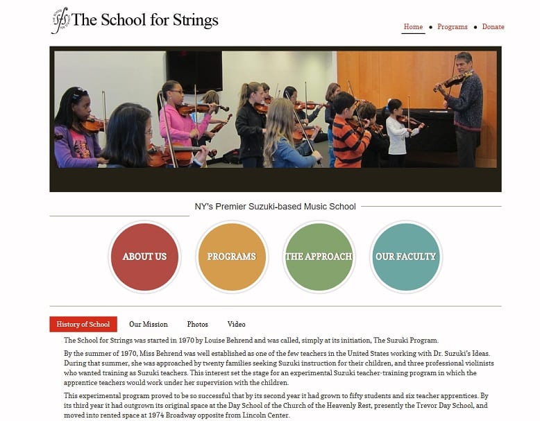 schoolforstrings Violin Lessons New York