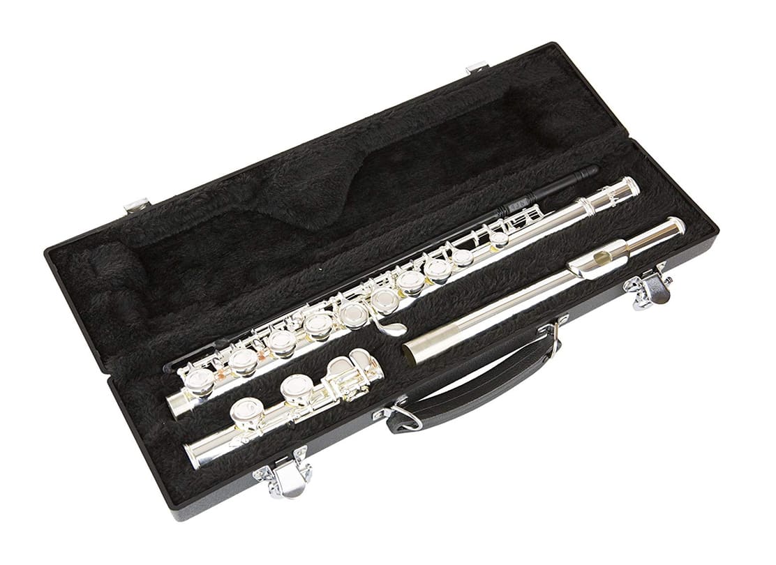 LJ Hitchen Silver c Flute with Hardshell Case