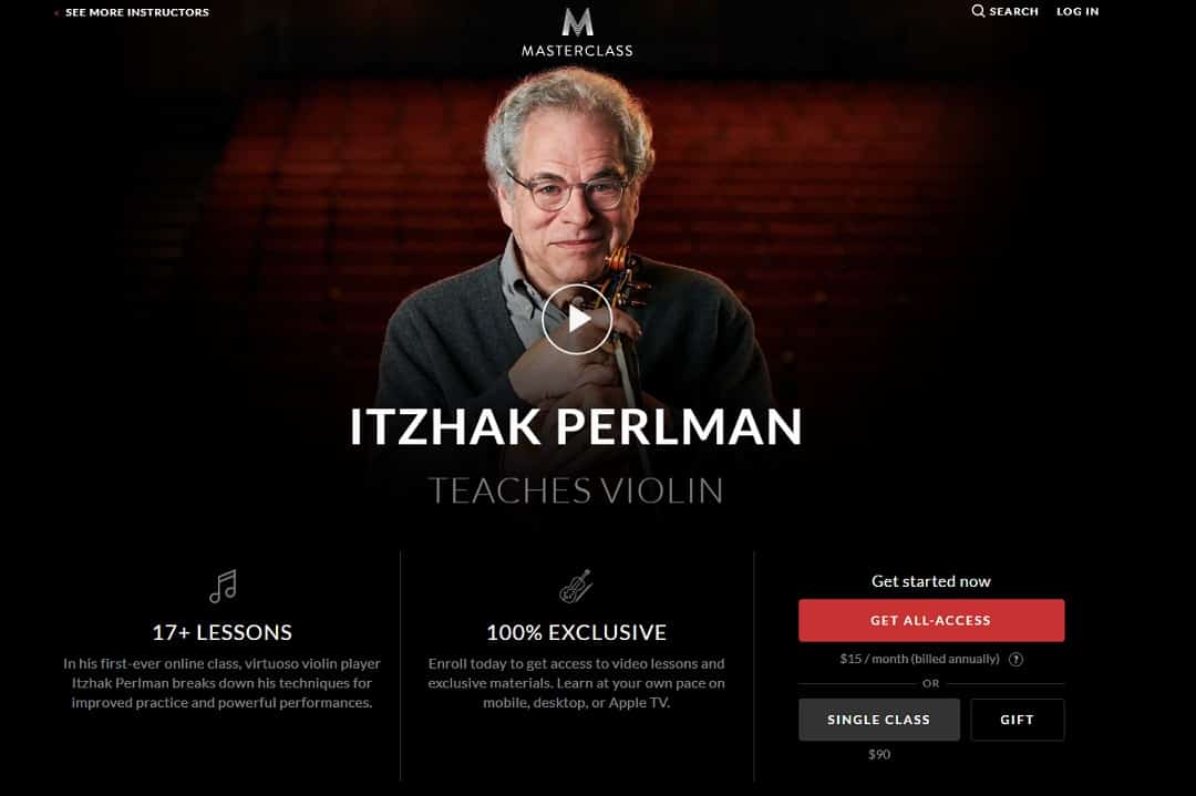 MasterClass Itzhak Perlman Violin Lessons Review