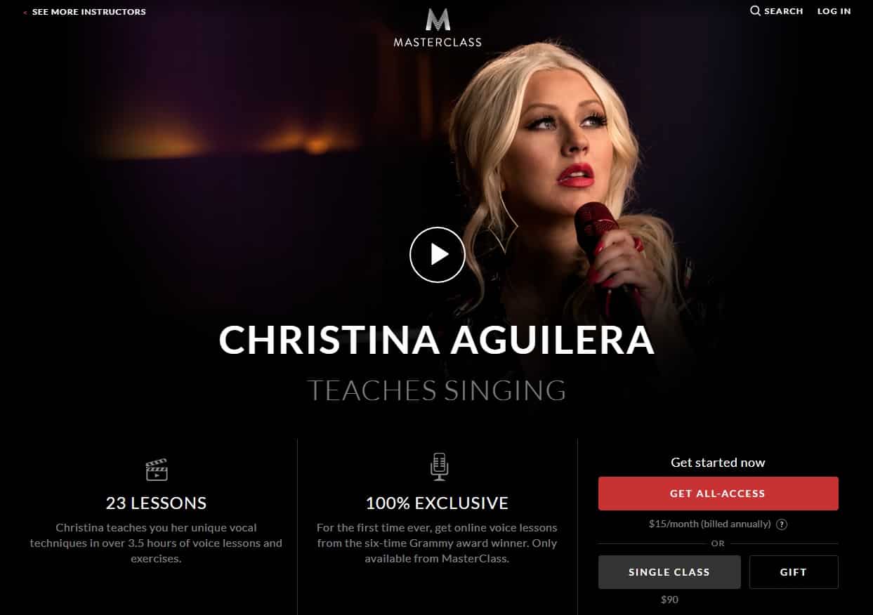 MasterClass Christina Aguilera Singing Lesson Review