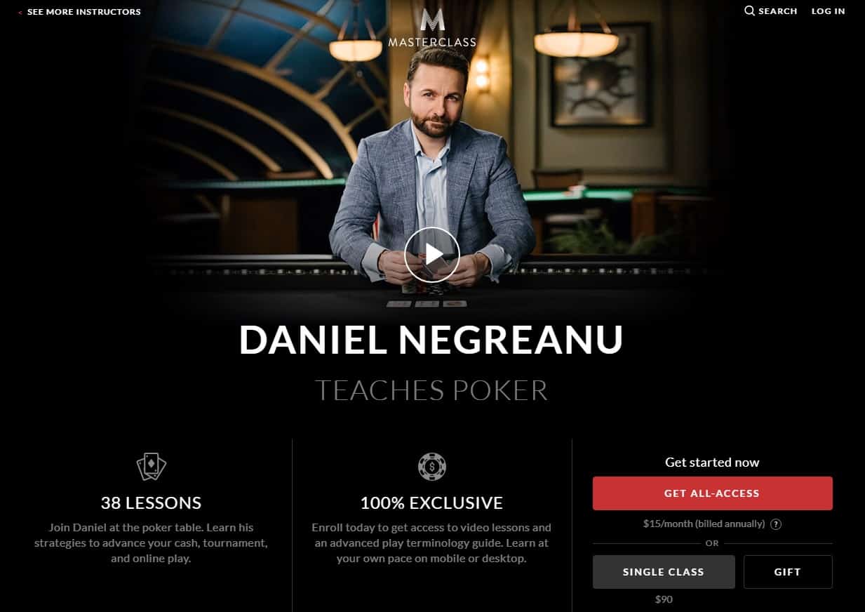 MasterClass Daniel Negreanu Poker Lesson Review