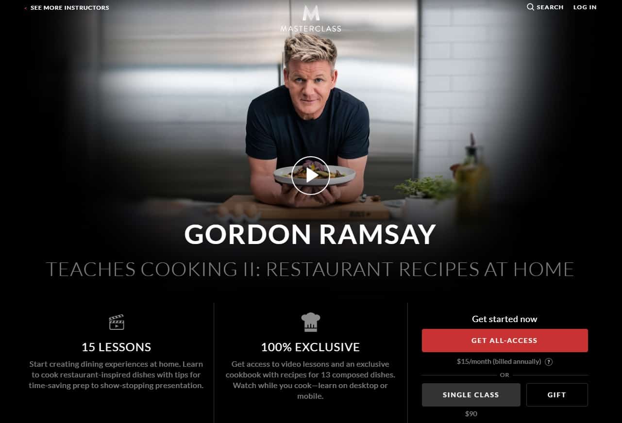 asterClass Gordon Ramsay Cooking Lesson Review