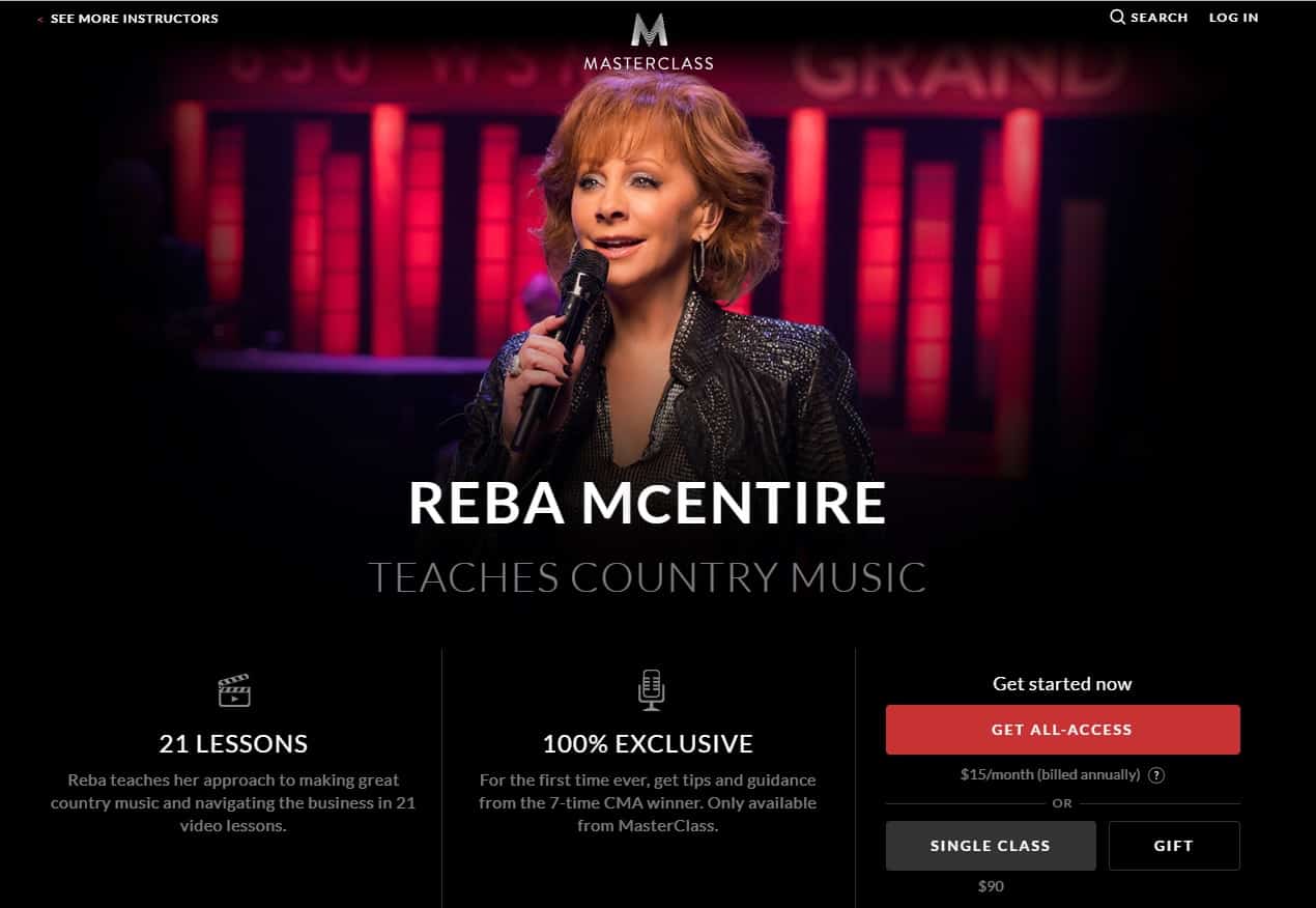 MasterClass Reba McEntire Country Music Lesson Review