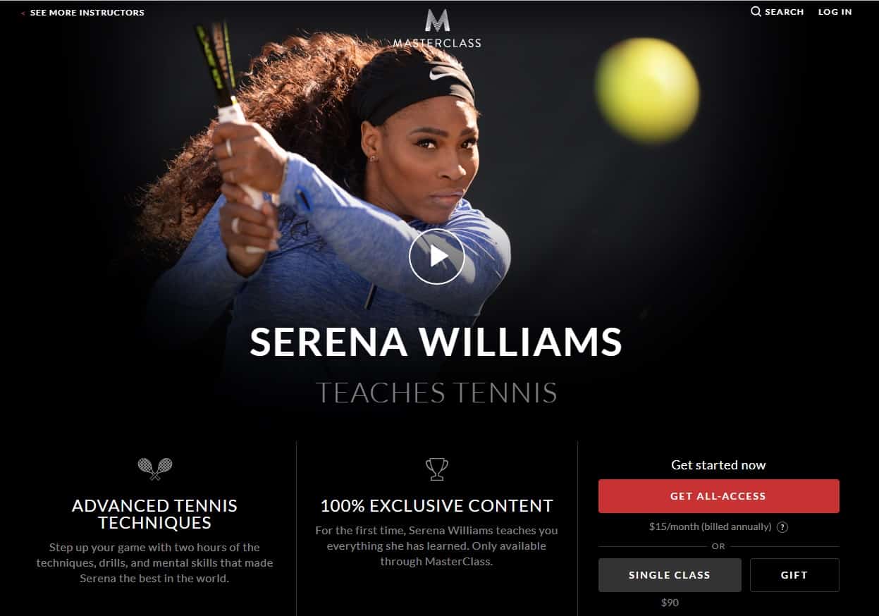 MasterClass Serena Williams Tennis Lesson Review