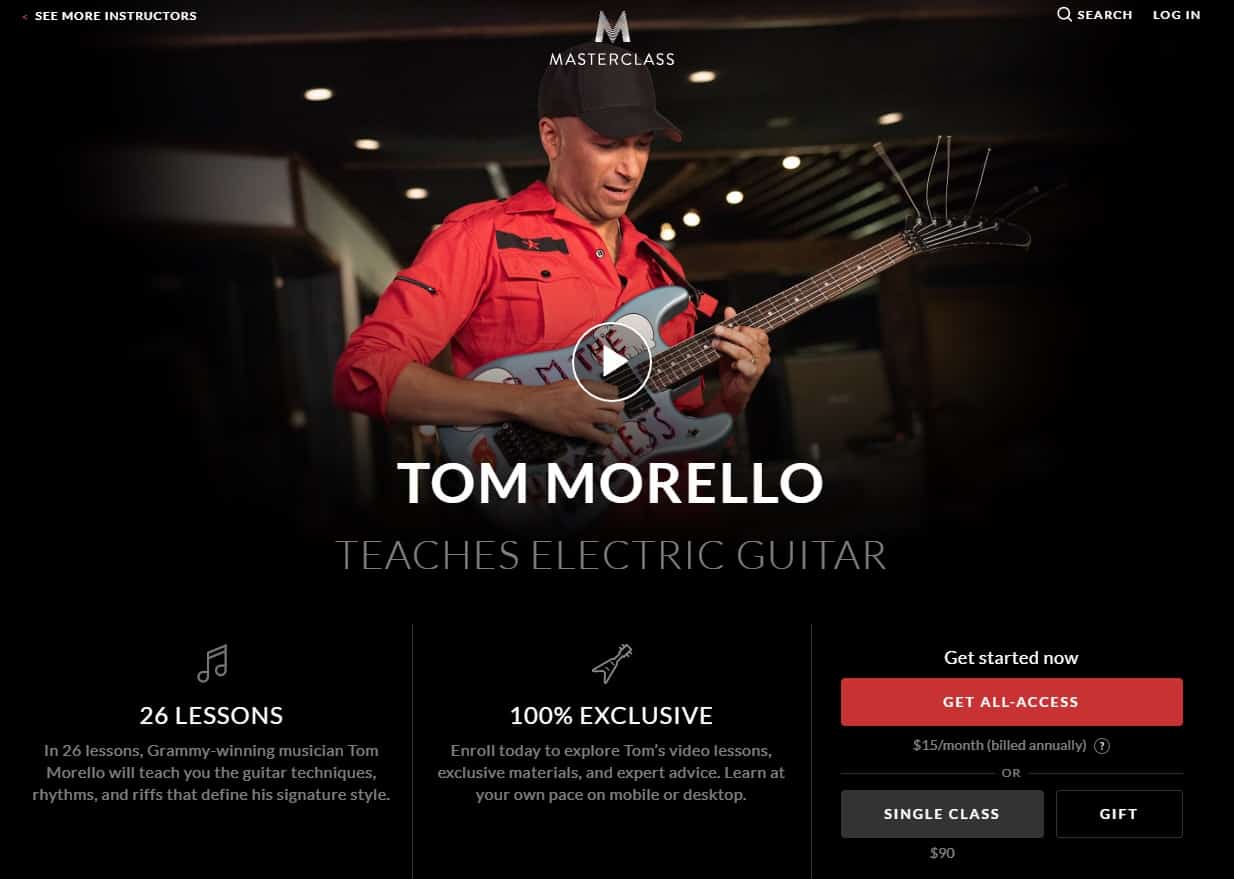 MasterClass Tom Morello Electric Guitar Lesson Review