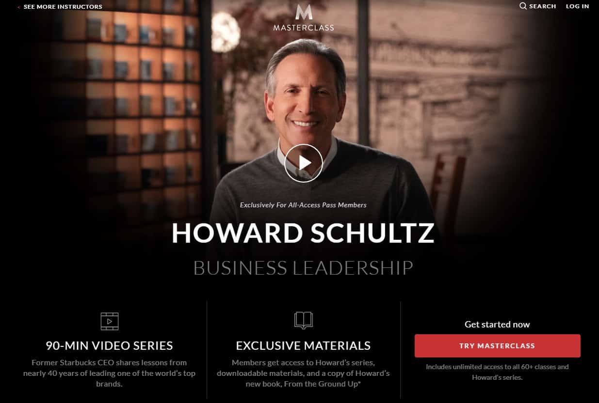 MasterClass Howard Schultz Business Leadership Lesson Review