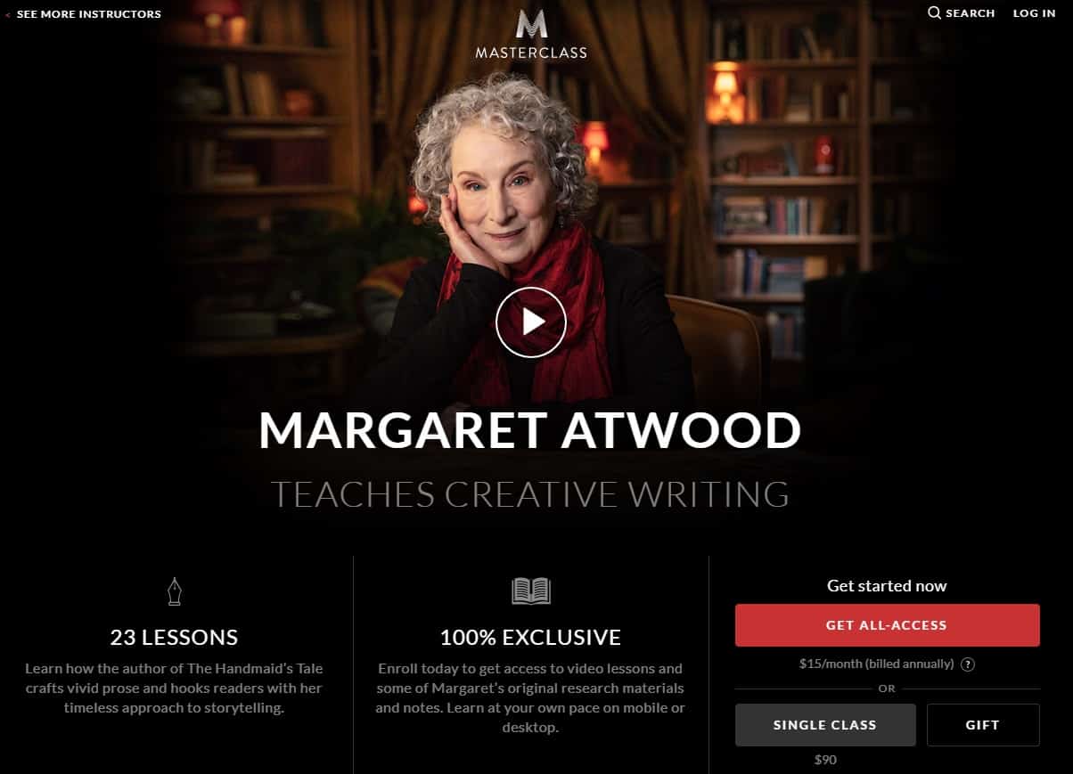 MasterClass Margaret Atwood Creative Writing Lessons Review