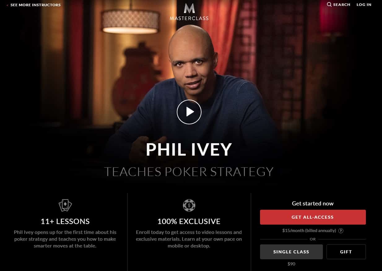 MasterClass Phil Ivey Poker Strategy Lesson Review