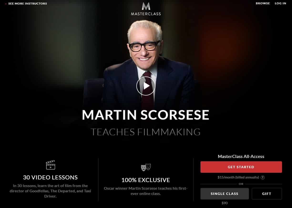 MasterClass Martin Scorsese's Filmmaking Lesson Review