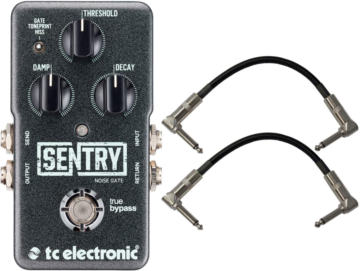 TC Electronic sentry Noise Gate Pedal w/ 2 Patch Cables