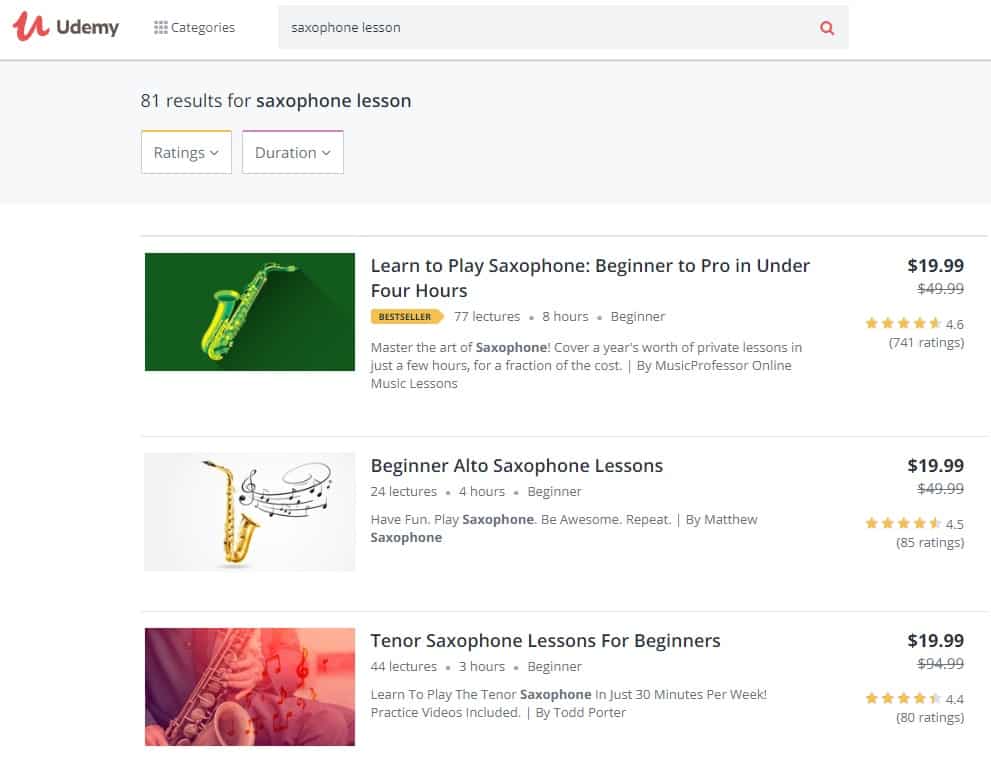 Udemy Saxophone