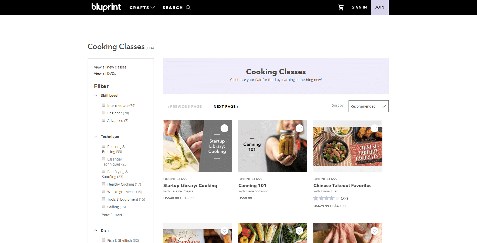 Bluprint Learn Cooking Lessons Online