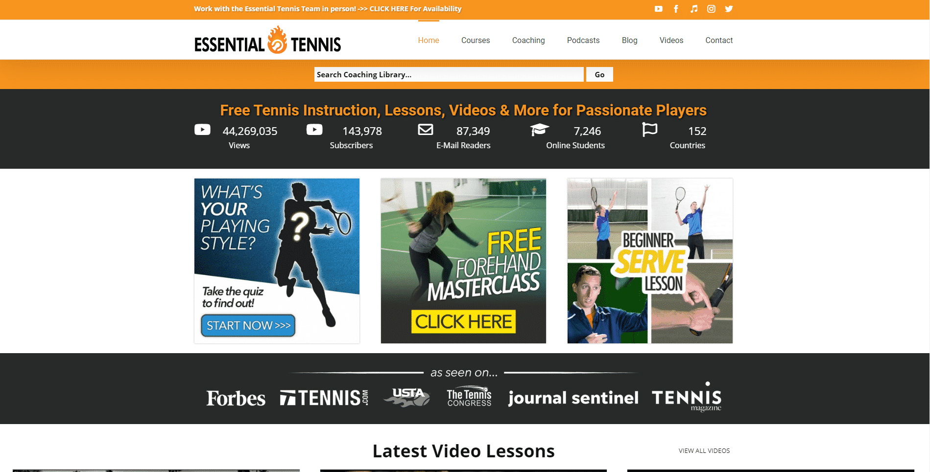 Essential Tennis – Online Lessons