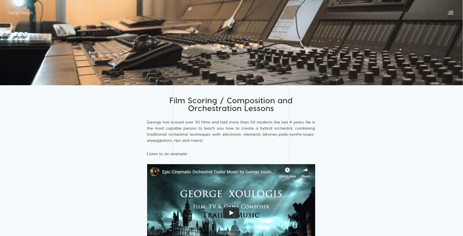 Georgexoulogis Learn Film Scoring Lessons Online