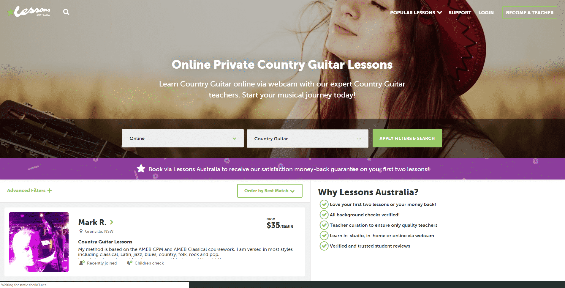 Lessons Australia – Online Country Music Lessons