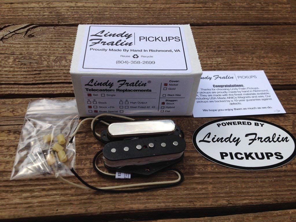 Lindy Fralin Blues Special Tele PICKUP SET 2% Overwound Neck w/ Cover Telecaster