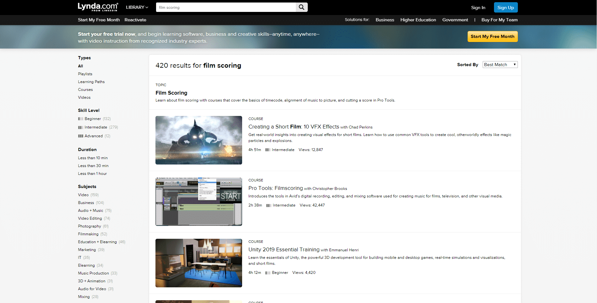 Lynda.com Learn Film Scoring Lessons Online