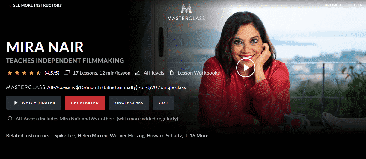 MasterClass Mira Nair Learn Filmmaking Lessons Online