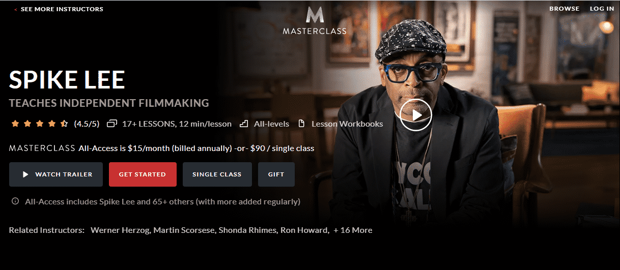 MasterClass Spike Lee Learn Filmmaking Lessons Online