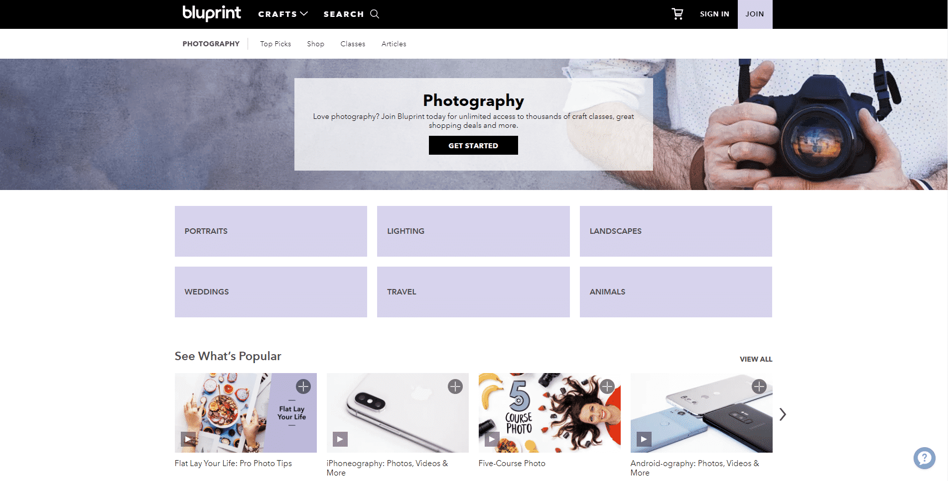 MyBluprint.com Learn Photography Lessons Online