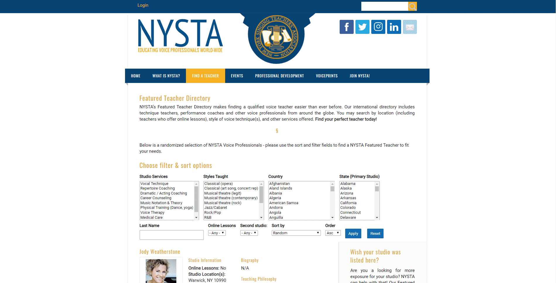 NYSTA – Online Country Music Lessons