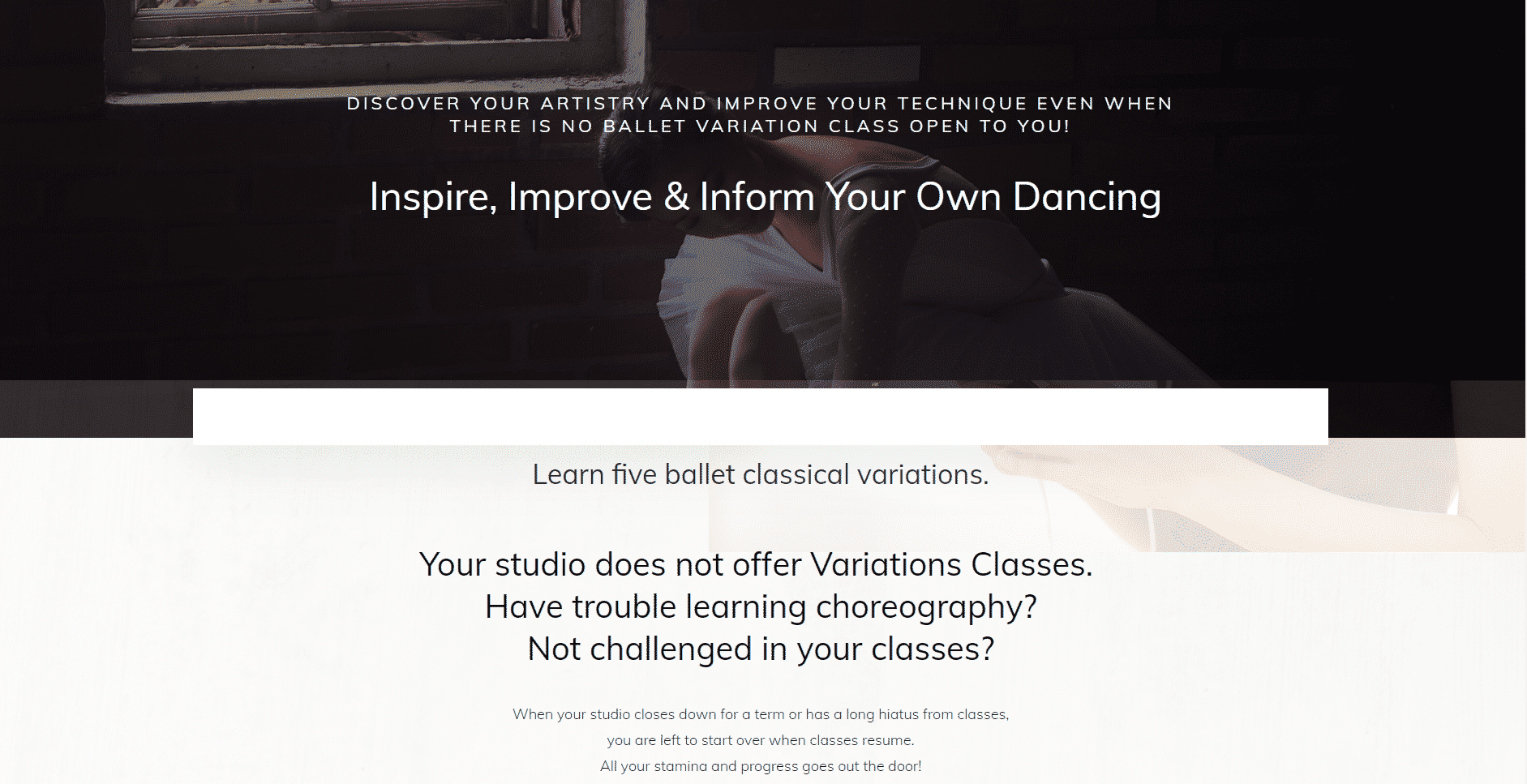 ONLINE BALLET VARIATION COURSE