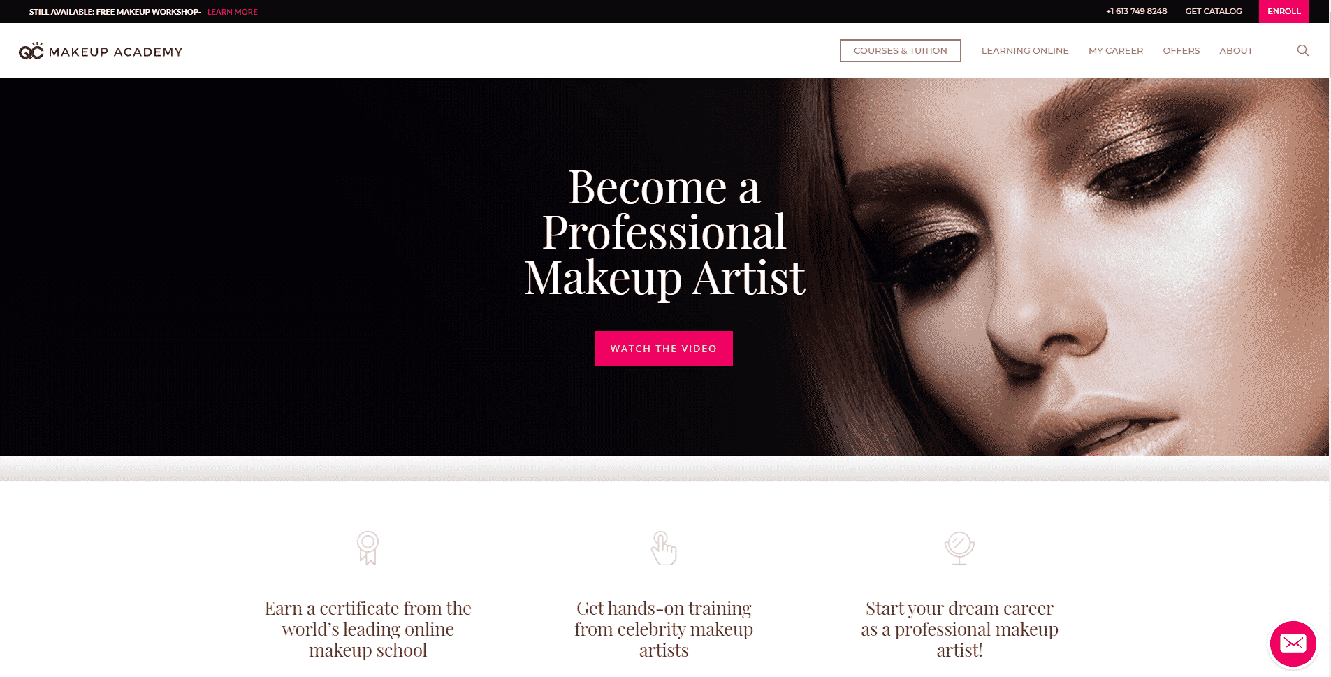 makeup artist website ideas