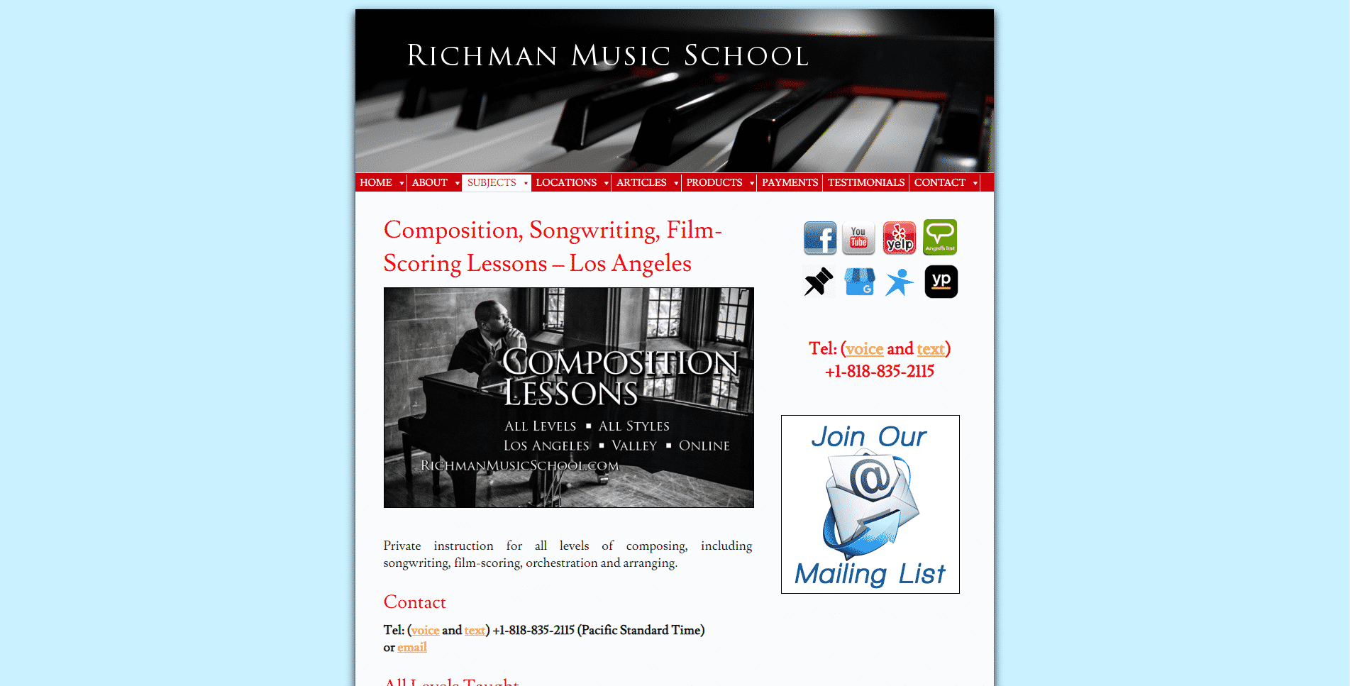 Richman Music School Learn Film Scoring Lessons Online