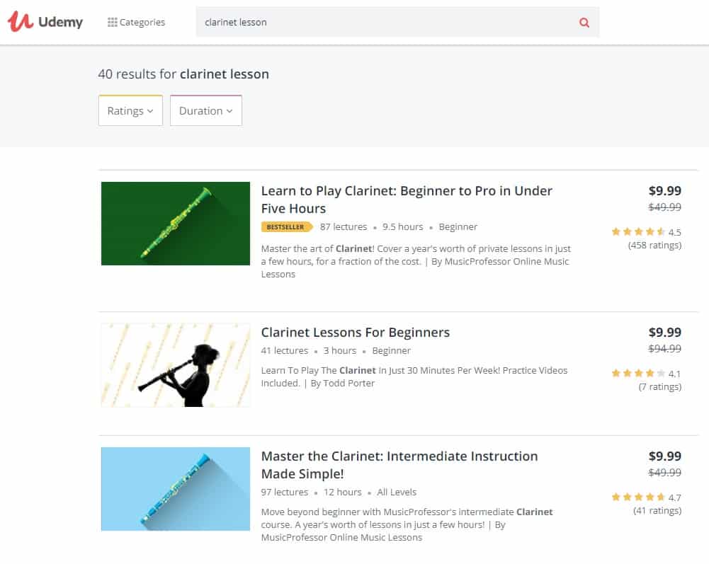 Udemy Clarinet